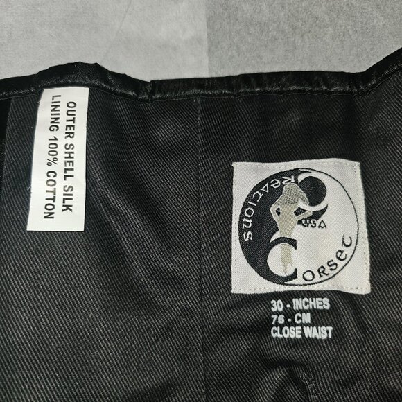 NEW! Black handmade USA Steel boned Corset XL - Picture 6 of 12